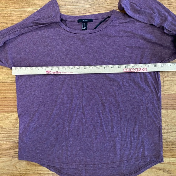Forever 21 Long Sleeve Tee Women’s Medium Maroon/Red Top Shirt 3/4 sleeve - Picture 6 of 7